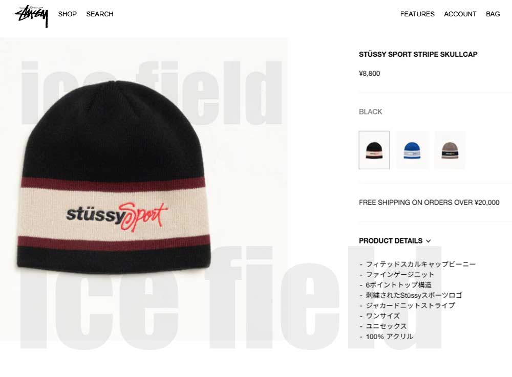 STUSSY（ステューシー） ニット帽 STUSSY Stussy Sport Stripe