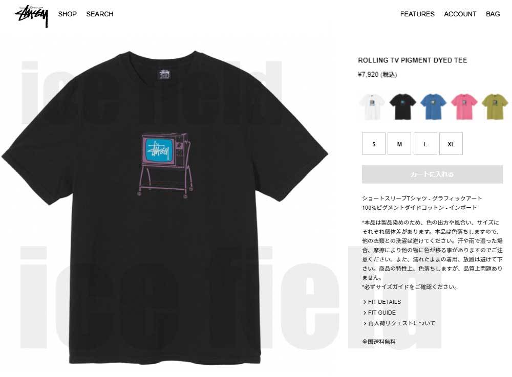 STUSSY ステューシー Tシャツ 半袖 メンズ & レディース Rolling