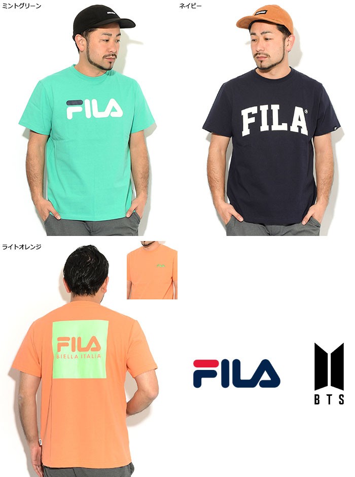 FILA フィラ ★半袖 Tシャツ(新品)/BTS V(テヒョン)着用モデル 限 新品！FILA☆フィラ BTS着用モデル プリントTシャツ Vテヒョン テテ