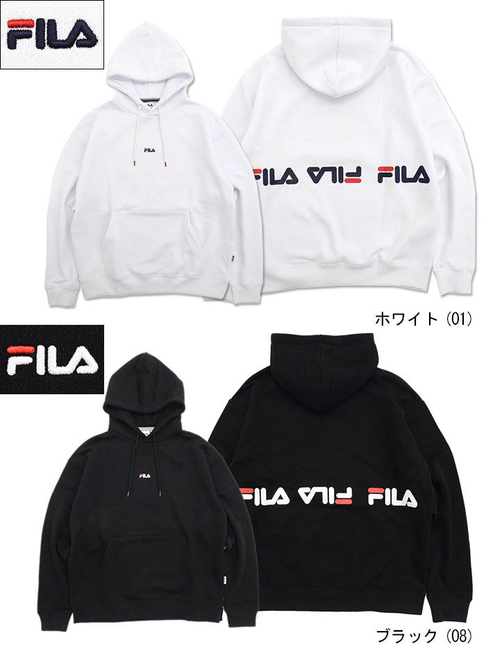 FILA（フィラ） プルオーバー パーカー メンズ バック ライン プリント