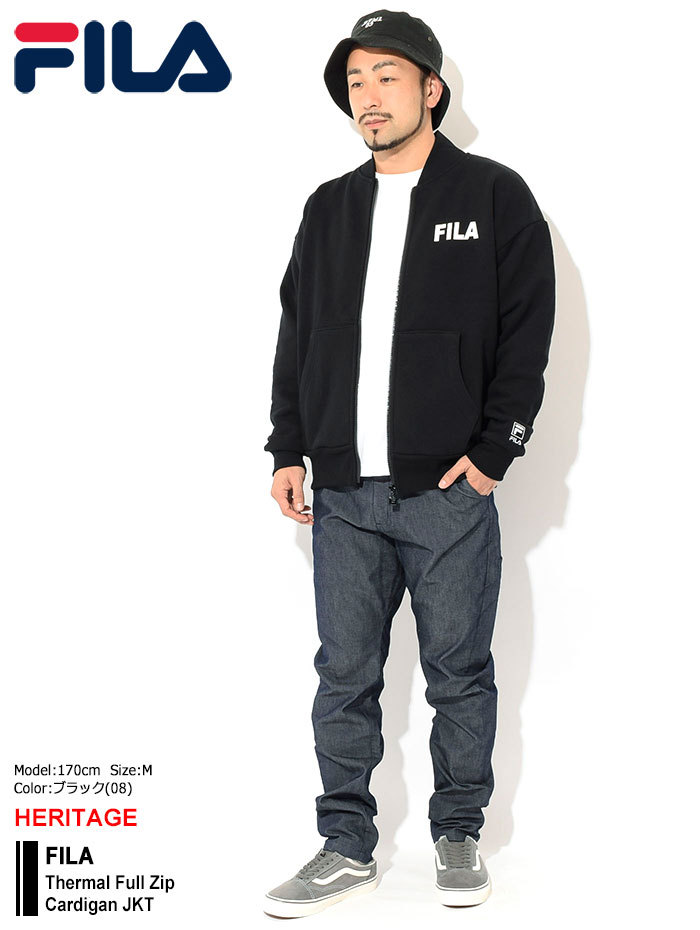 FILA（フィラ） ジャケット メンズ サーマル フル ジップ カーディガン