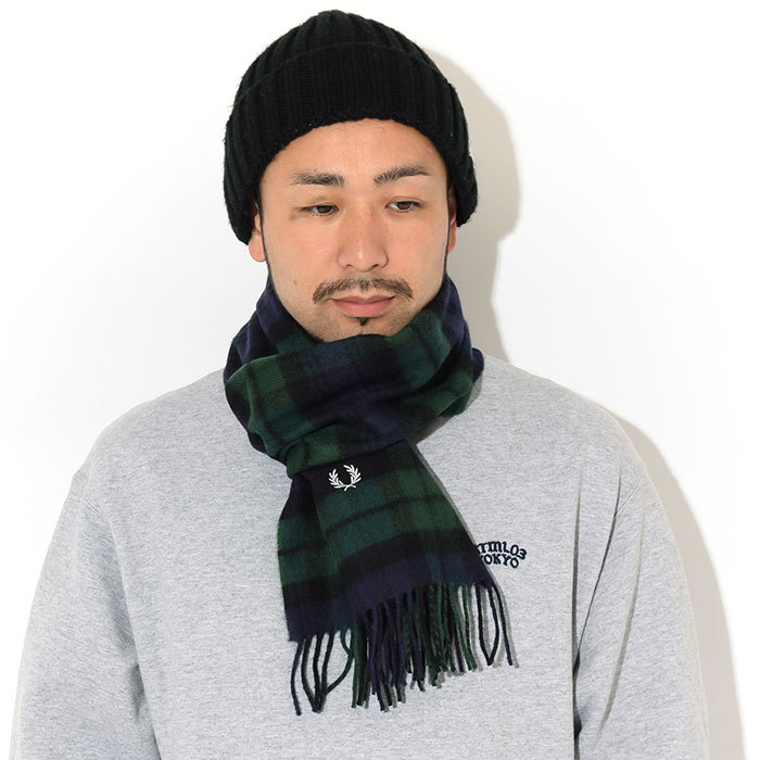 フレッドペリー マフラー FRED PERRY メンズ ブラックウォッチ タータン スカーフ ( FREDPERRY C2113 Black  Watch Tartan Scarf 小物 ) :FRP-C2113:ice field - 通販 - Yahoo!ショッピング