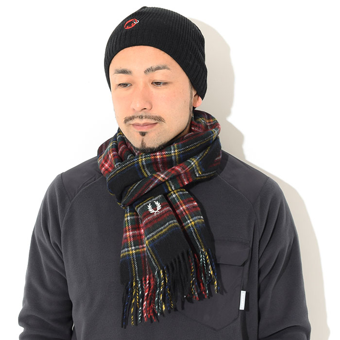 FRED PERRY フレッドペリー マフラー メンズ ブラック