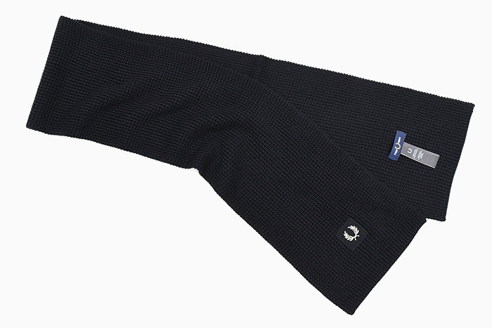 FRED PERRY フレッドペリー マフラー メンズ ワッフル ニット FRED PERRY フレッドペリー マフラー メンズ ワッフル ニット