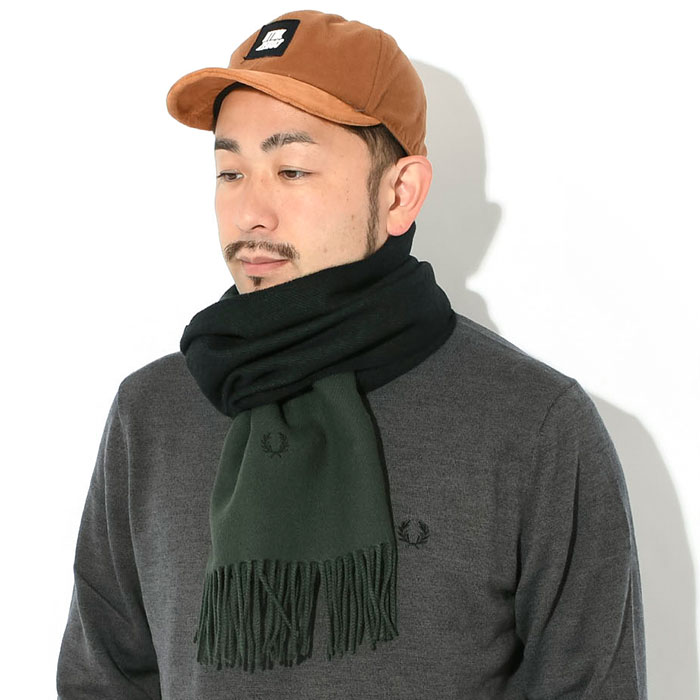 FRED PERRY フレッドペリー マフラー メンズ カラー ブロックド