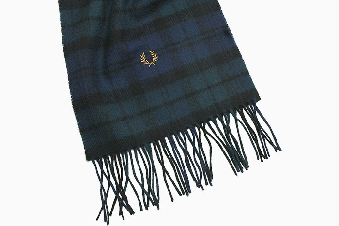 FRED PERRY（フレッドペリー） マフラー メンズ ラムウール タータン
