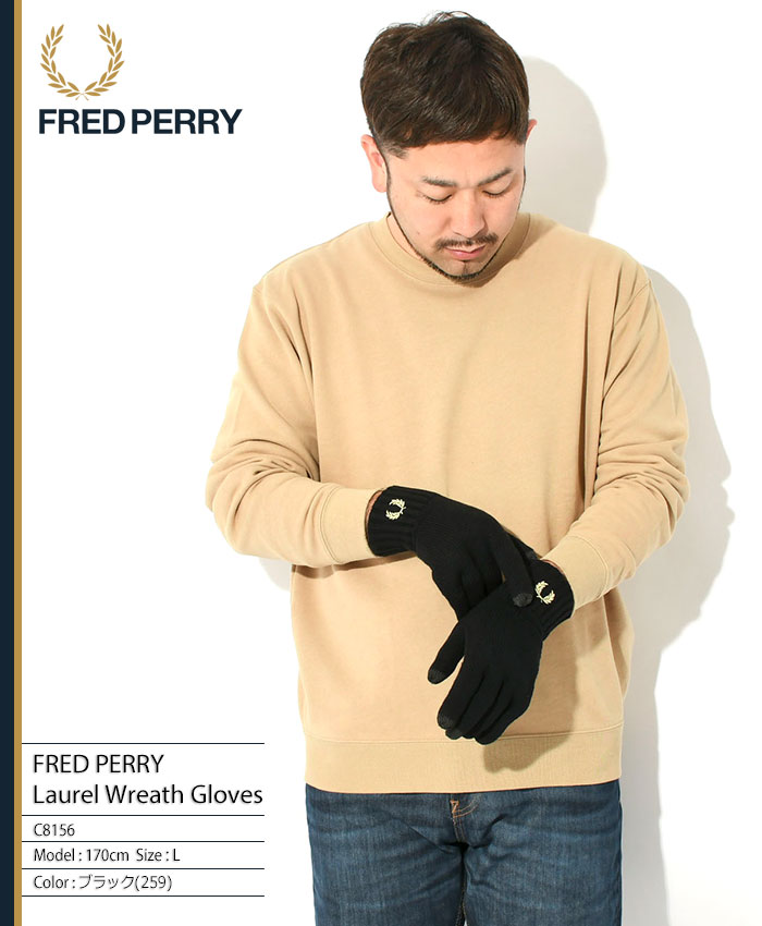 FRED PERRY（フレッドペリー） 手袋 メンズ ローレル リース グローブ
