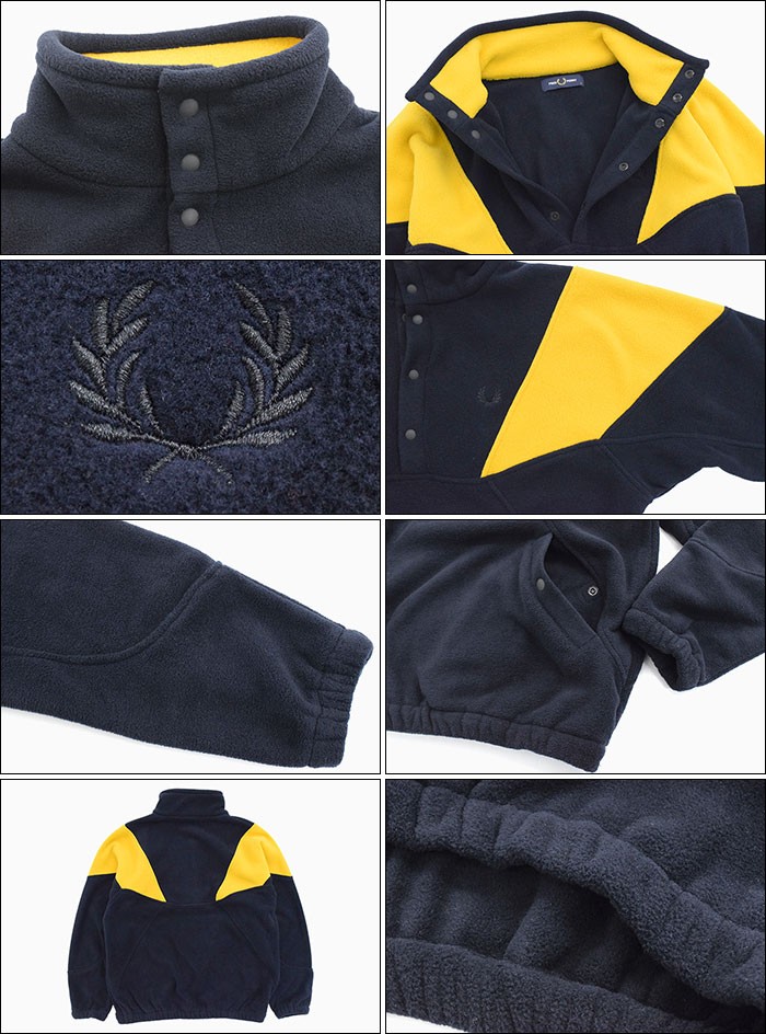 楽天市場】FRED PERRY/フレッドペリー ZIP THROUGH BORG FLEECE