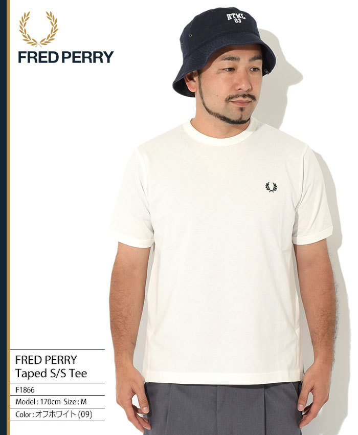 フレッドペリー　白 半袖Tシャツ　新品 FRED PERRY 大きいサイズ メンズ フレッドペリー 半袖シャツ