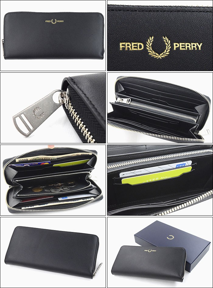 フレッドペリー 財布 FRED PERRY メンズ レザー パース ウォレット 日本企画 ( F19927 Leather Purse Wallet  長財布 ロングウォレット 本革 )