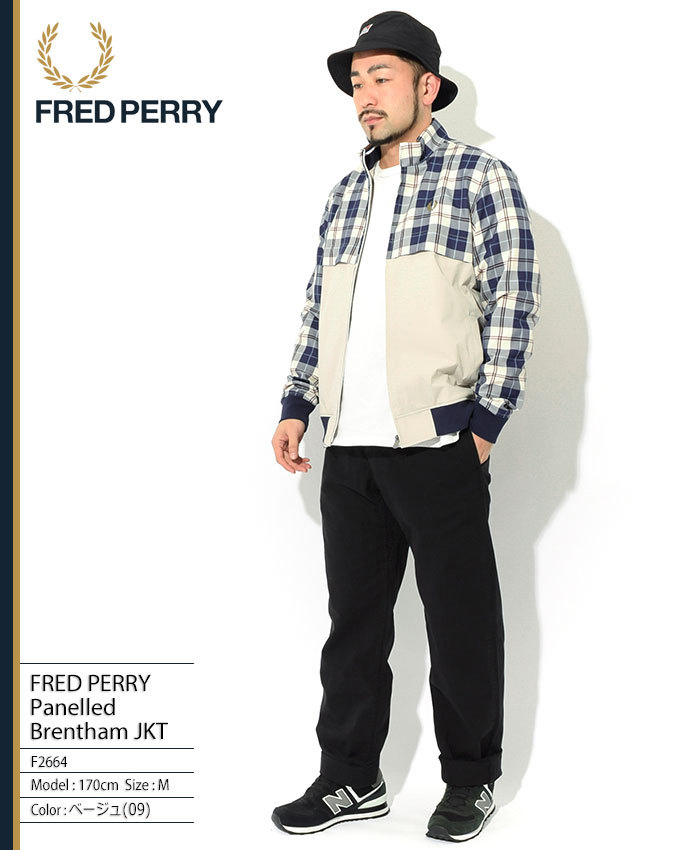 フレッドペリー ジャケット FRED PERRY メンズ パネルド ブレンサム