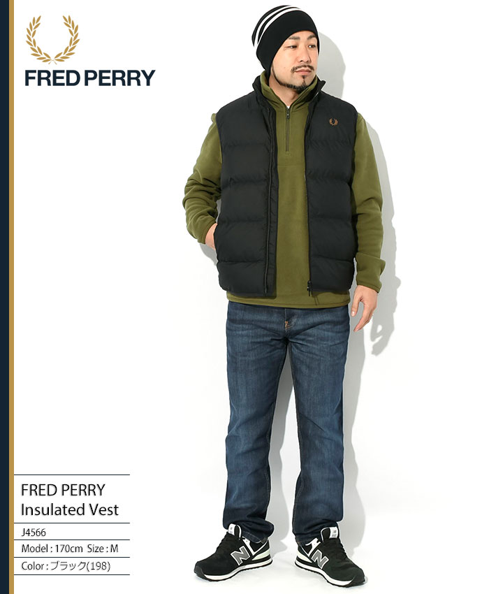 フレッドペリー ジャケット FRED PERRY メンズ インサレーテッド ベスト ( J4566 Insulated Vest Gilet ジレ  中綿 JACKET アウター ブルゾン )