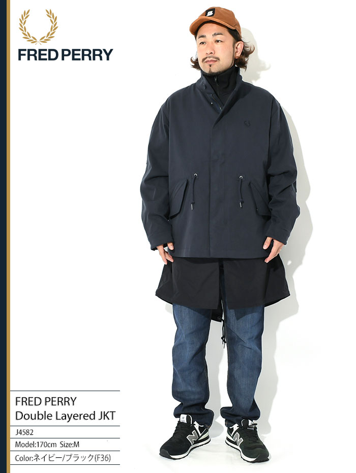 フレッドペリー ジャケット FRED PERRY メンズ ダブル レイヤード ( J4582 Double Layered JKT 3WAY アウター  ジャンパー・ブルゾン )