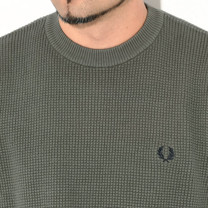 FRED PERRY フレッドペリー セーター メンズ ワッフル ステッチ