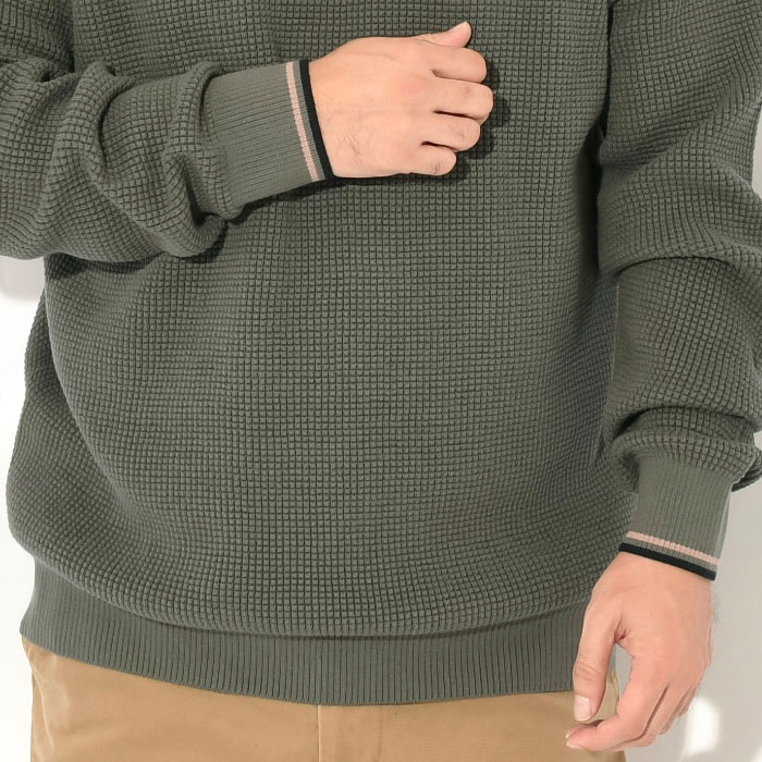 FRED PERRY フレッドペリー セーター メンズ ワッフル ステッチ