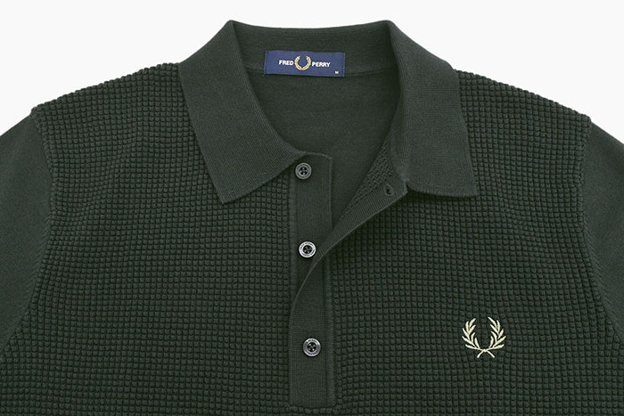 FRED PERRY フレッドペリー ポロシャツ 半袖 メンズ ワッフル