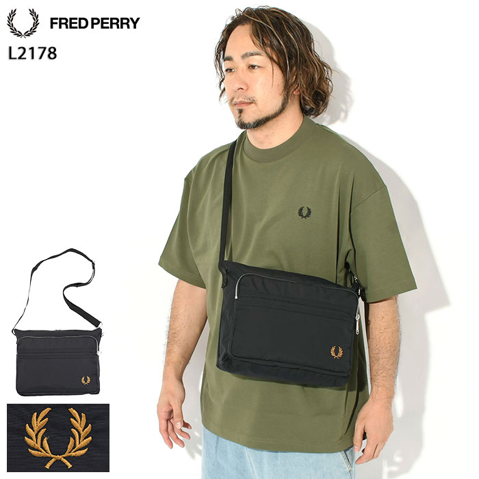 FRED PERRY ショルダーバッグ 黒/黄色 FRED PERRY（フレッドペリー） ショルダーバッグ ブレンタム スモール
