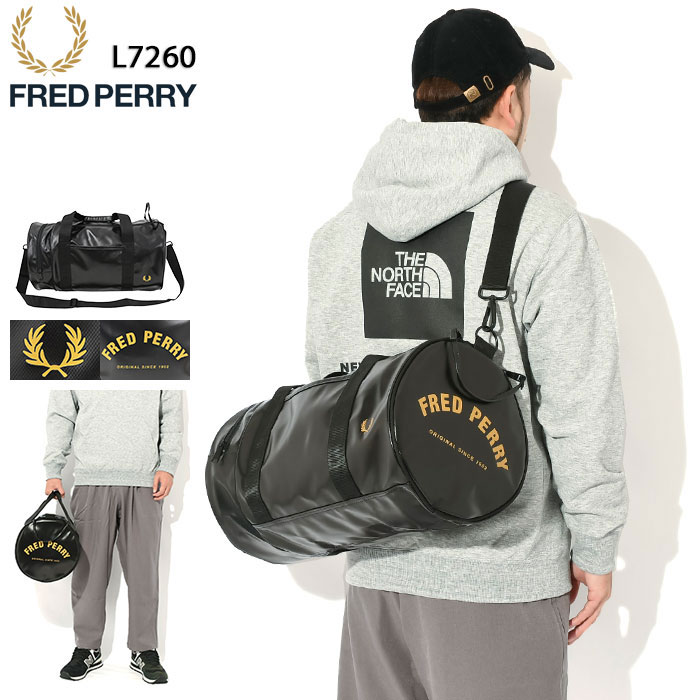 FRED PERRY フレッドペリー　バレルバッグ　ボストンバッグ　ドラムバッグ cocochiya_fp-barrelbag