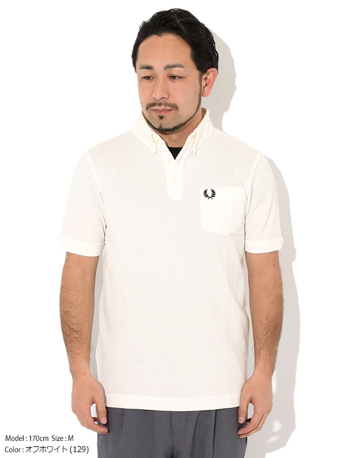 フレッドペリー ポロシャツ 半袖 FRED PERRY メンズ ボタンダウン