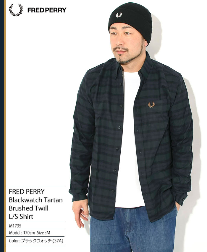 FRED PERRY（フレッドペリー） シャツ 長袖 メンズ ブラックウォッチ