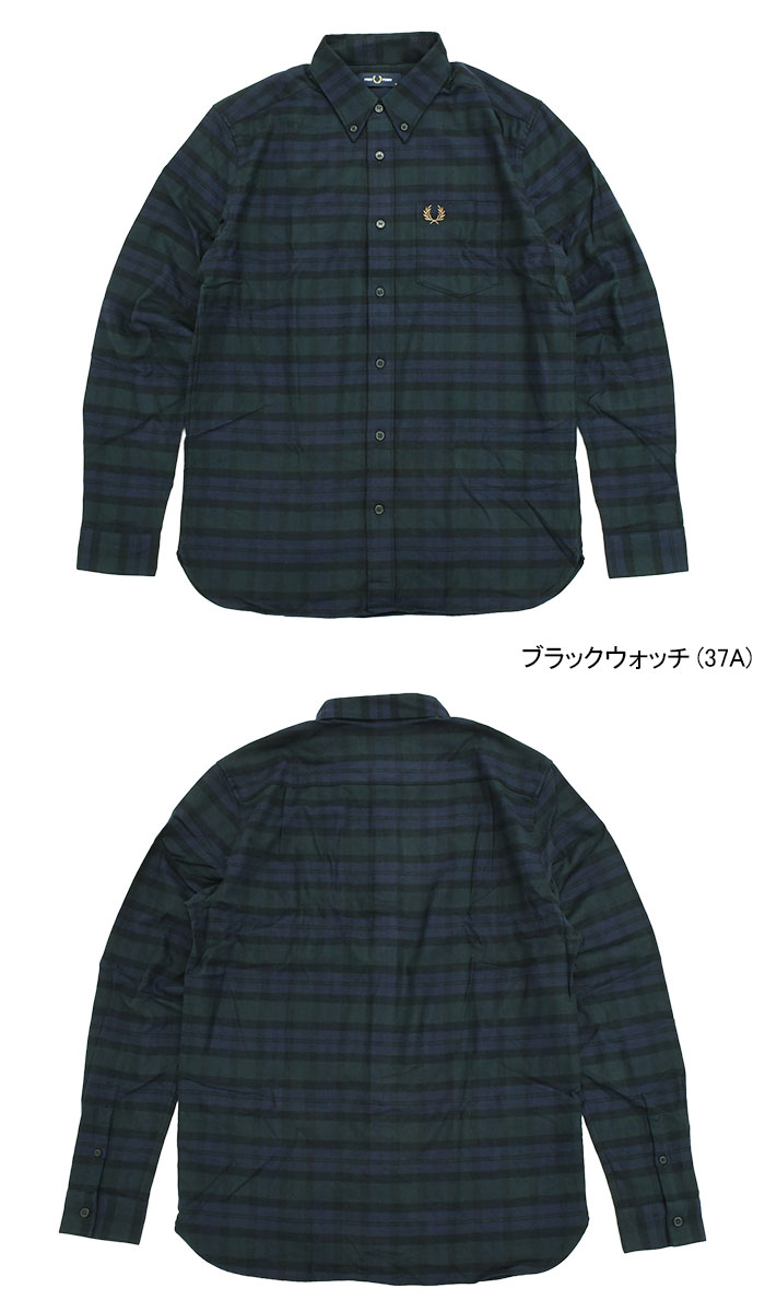 FRED PERRY（フレッドペリー） シャツ 長袖 メンズ ブラックウォッチ