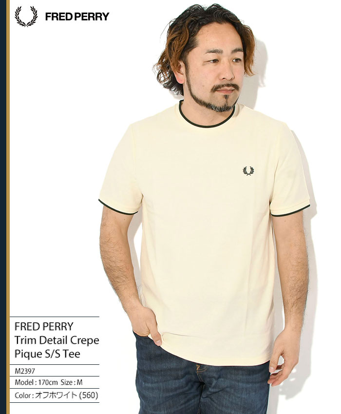 FRED PERRY（フレッドペリー） Tシャツ 半袖 メンズ トリム ディテール