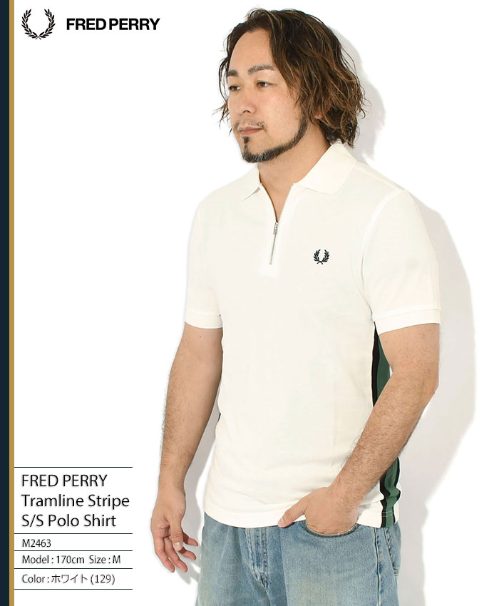FRED PERRY（フレッドペリー） ポロシャツ 半袖 メンズ トラムライン