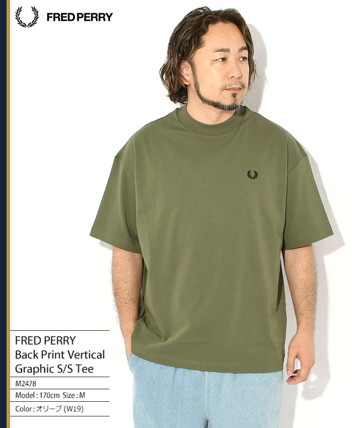 FRED PERRY（フレッドペリー） Tシャツ 半袖 メンズ バック プリント