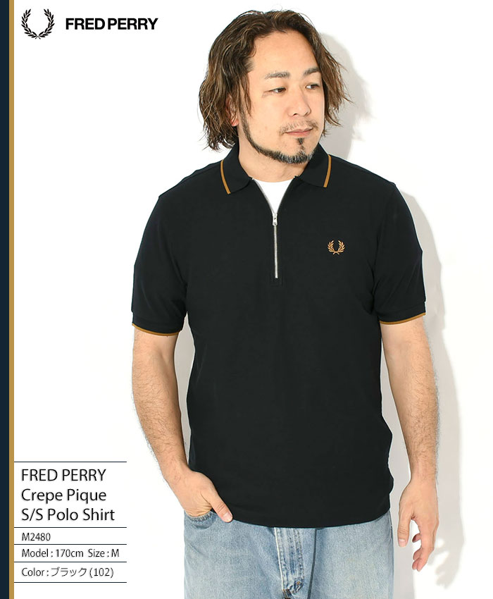 FRED PERRY（フレッドペリー） ポロシャツ 半袖 メンズ クレープ ピケ