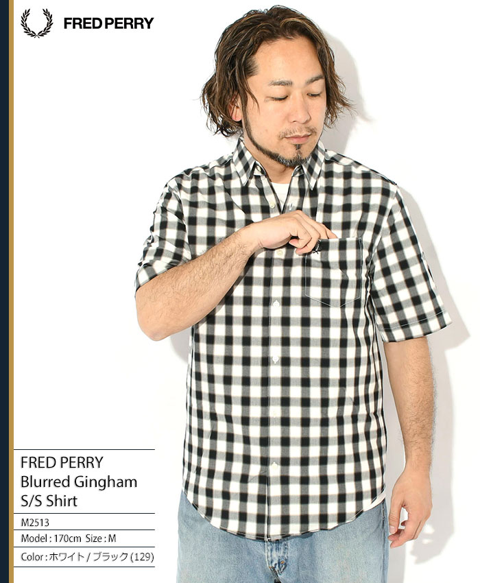 FRED PERRY（フレッドペリー） シャツ 半袖 メンズ ブラード ギンガム