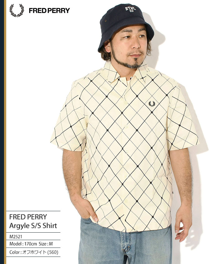 FRED PERRY（フレッドペリー） シャツ 半袖 メンズ アーガイル ( M2521