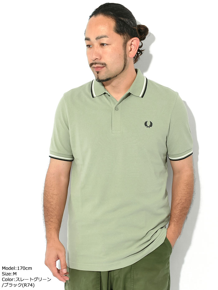 フレッドペリー ポロシャツ 半袖 FRED PERRY メンズ ツイン ティップド フレッドペリー ( FREDPERRY M3600 Twin  Tipped Polo 鹿の子 ポロ フレッド・ペリー )