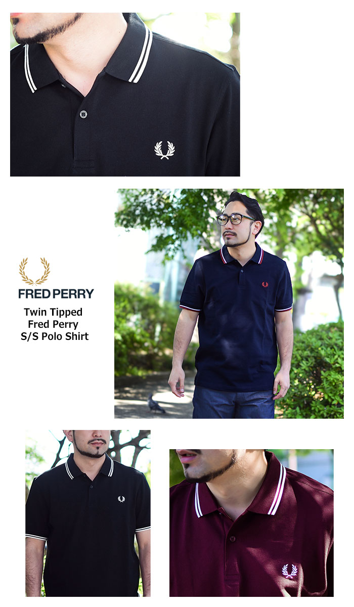 FRED PERRYフレッドペリーのポロシャツ Twin Tipped Fred Perry Polo Shirt06