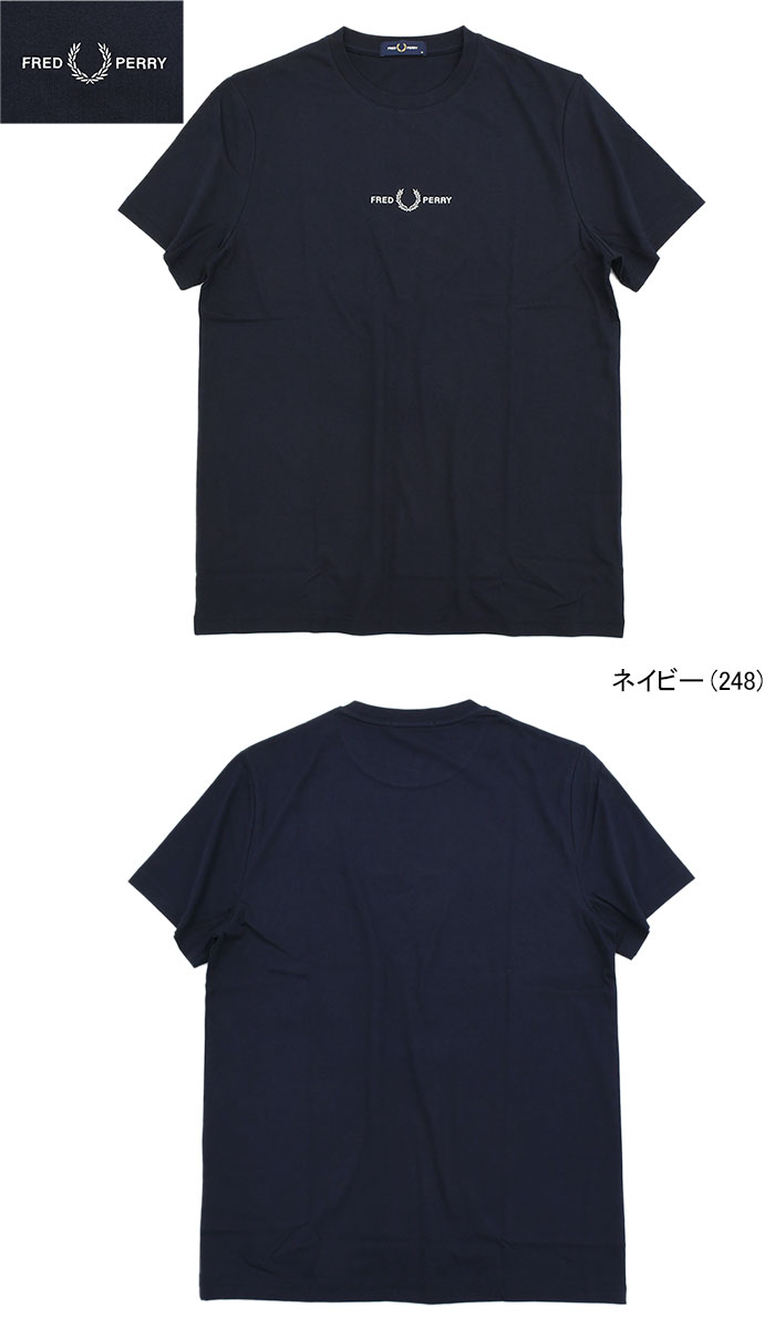 FRED PERRY（フレッドペリー） Tシャツ 半袖 メンズ エンブロイダード