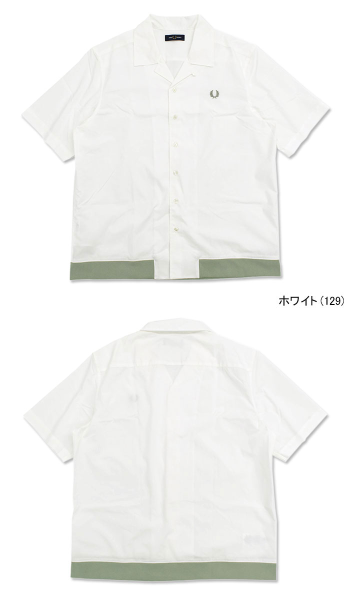 FRED PERRY（フレッドペリー） シャツ 半袖 メンズ リブド ヘム リビア