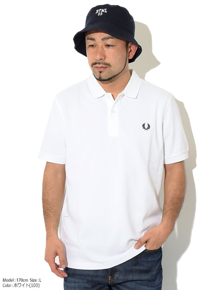 06M068◯ FRED PERRY ブルー 鹿の子 半袖ポロシャツ ゴルフ S