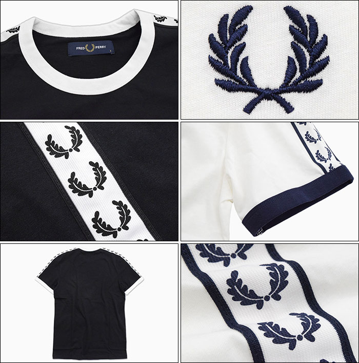 FRED PERRY（フレッドペリー） Tシャツ 半袖 メンズ テープド リンガー