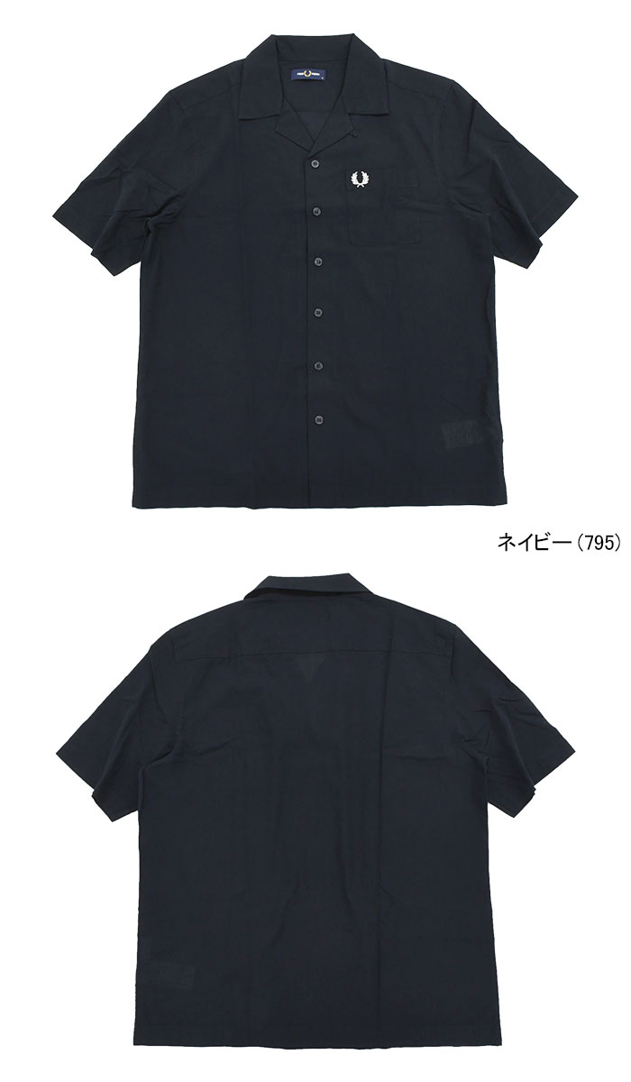 FRED PERRY フレッドペリー 半袖カーディガン 半袖シャツ ネイビー M FRED PERRY フレッドペリー ポロシャツ 半袖 メンズ M2 シングル