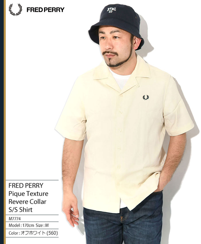 フレッドペリー　ピスタチオ FRED PERRY フレッドペリー オープンカラーシャツ メンズ 半袖