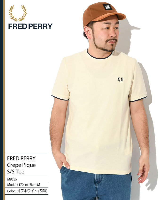 【FRED PERRY】バッジ ピケ Tシャツ ※送関込 Sleeveless Pique T-Shirt／ノースリーブピケTシャツ（Tシャツ