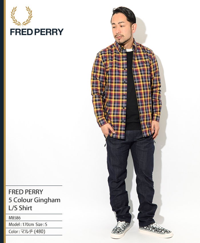 フレッドペリー シャツ 長袖 FRED PERRY メンズ 5 カラー ギンガム