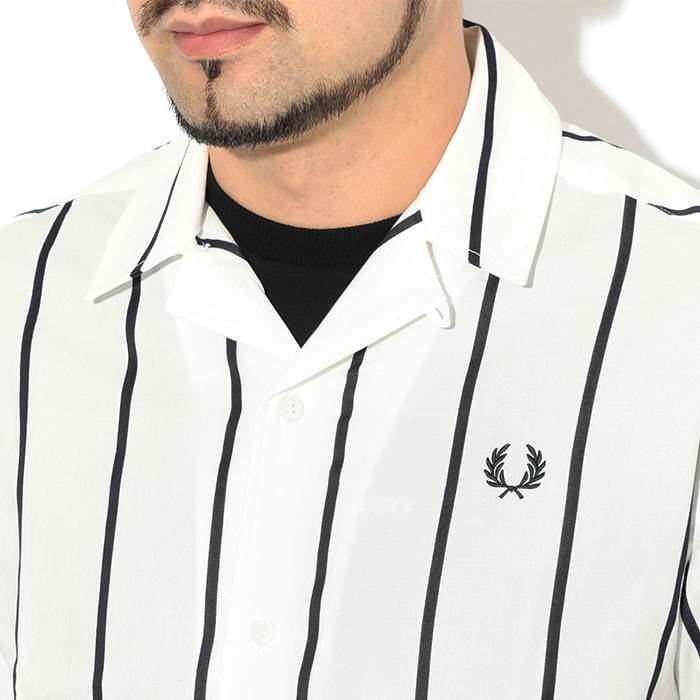 FRED PERRY フレッドペリー シャツ 半袖 メンズ ストライプド