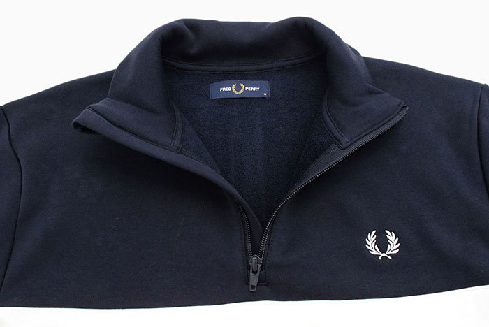 Fred Perry ネイビー ハーフジップ トレーナー Half Zip Sweatshirt(S