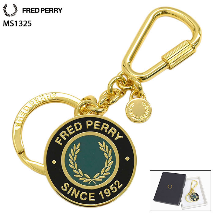 FRED PERRY ゴールド キーホルダー FRED PERRY（フレッドペリー） キーホルダー エナメル ブランデッド