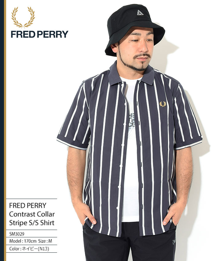 FRED PERRY フレッドペリー シャツ 半袖 メンズ コントラスト