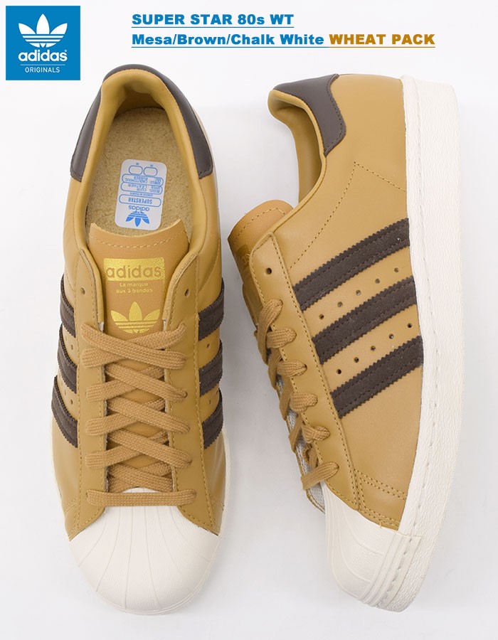 アディダス スニーカー adidas メンズ スーパースター 80s WT Mesa/Brown/Chalk White オリジナルス(SUPER  STAR 80s WT WHEAT PACK G28213)