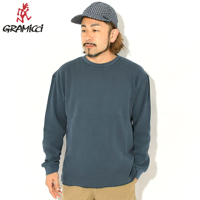 Gramicci 総柄 長袖カットソー Gramicci（グラミチ） カットソー 長袖 メンズ ワッフル ( Waffle L/S