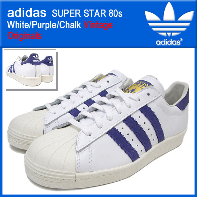 アディダス adidas スニーカー スーパースター 80s White/Purple/Chalk