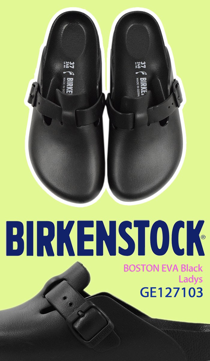 ビルケンシュトック BIRKENSTOCK サンダル レディース 女性用 ボストン EVA Black(birkenstock BOSTON EVA  幅狭 ナロー GE127103)