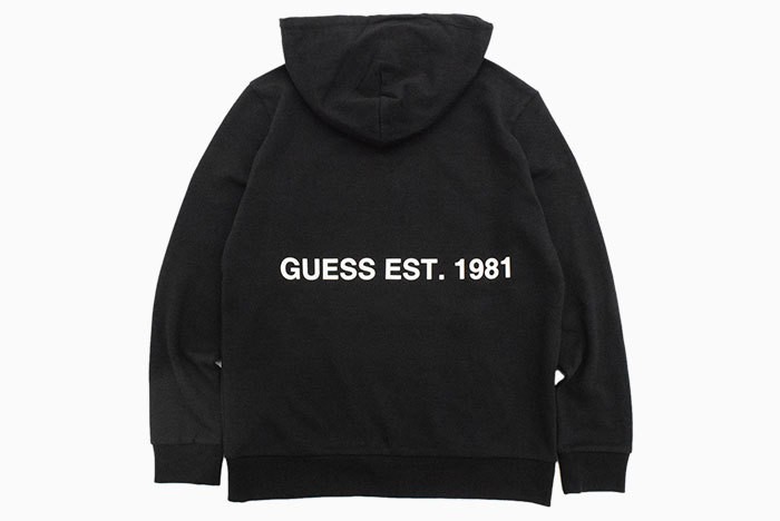 ゲス GUESS Mini Logo Hooded Zip-up （BLK） パーカー